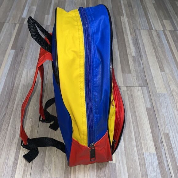 Dr. Seuss cat in the hat vintage color block medium small kid size backpack 90s - Picture 5 of 8